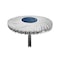 Dedeco Sunburst Radial Bristle Discs 3 in Curved Tc 6-Ply White 120 Grit A/O 1/4 in 1/Unit 1830 - alternate 1